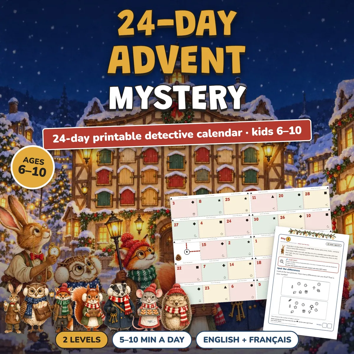 Mystery Advent Calendar for Kids: The Snowberry Advent Mystery